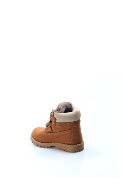 Ogroman İçi Kürklü Dışı Hakiki Deri Unisex Taba Cırtcırtlı Çocuk Worker Bot AH07006111611001