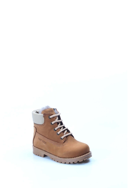 Ogroman İçi Kürklü Dışı Hakiki Nubuk Taba Unisex Çocuk Worker Bot AH0800611611107
