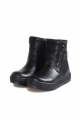 Ogroman İçi Kürklü Hakiki Deri Unisex Gümüş Fermuarlı Çocuk Klasik Bot AH0776911241125