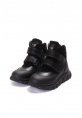 Ogroman İçi Kürklü Hakiki Deri Unisex Siyah Cırtcırtlı Çocuk Spor Bot AH07574192431928
