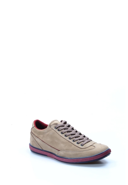 Ogroman Kaliteli Hakiki Deri Bej Erkek Sneaker Spor Ayakkabı AH07723131709