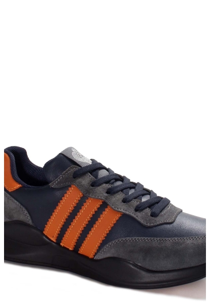 Ogroman Kaliteli Hakiki Deri Siyah Füme Erkek Sneaker Ayakkabı AH07723131101