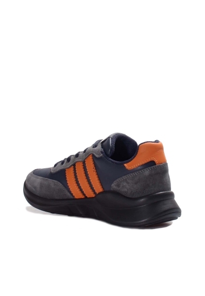 Ogroman Kaliteli Hakiki Deri Siyah Füme Erkek Sneaker Ayakkabı AH07723131101