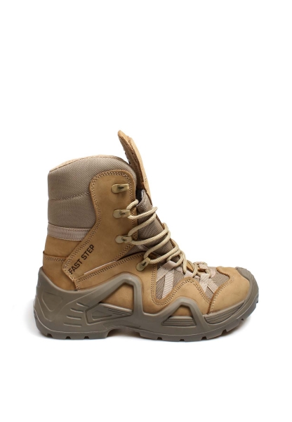 Ogroman Hakiki Nubuk Deri Bej Kaucuk Taban Outdoor Spor Asker Motorcu Bot OG25117191311800