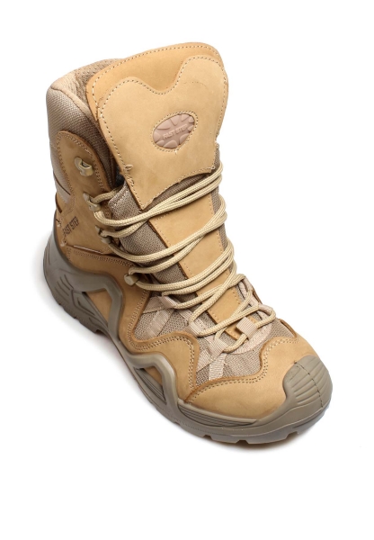 Ogroman Hakiki Nubuk Deri Bej Kaucuk Taban Outdoor Spor Asker Motorcu Bot OG25117191311800