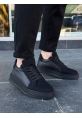 Ogroman Bağcıklı Paraşüt Kumaş Kömür Yüksek Taban Günlük Sneaker Tarz Erkek Ayakkabı OGR-AYKB602