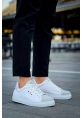 Ogroman Bağcıklı Beyaz Gri Yüksek Taban Günlük Sneaker Tarz Erkek Ayakkabı OGR-AYKB-Y3