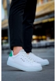Ogroman Bağcıklı Beyaz Yeşil Yüksek Taban Günlük Sneaker Tarz Erkek Ayakkabı OGR-AYKB-Y3
