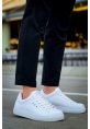 Ogroman Bağcıklı Beyaz Yüksek Taban Günlük Sneaker Tarz Erkek Ayakkabı OGR-AYKB-Y3