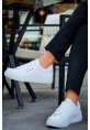 Ogroman Bağcıklı Beyaz Yüksek Taban Günlük Sneaker Tarz Erkek Ayakkabı OGR-AYKB-Y3