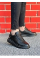Ogroman Bağcıklı Croco Kömür Yüksek Taban Günlük Sneaker Tarz Erkek Ayakkabı OGR-AYKB603 