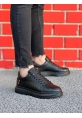 Ogroman Bağcıklı Croco Kömür Yüksek Taban Günlük Sneaker Tarz Erkek Ayakkabı OGR-AYKB603 