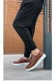 OGR0003 Bağcıklı Klasik Taba Beyaz Kalın Taban Casual Erkek Ayakkabı