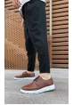 OGR0003 Bağcıklı Klasik Taba Beyaz Kalın Taban Casual Erkek Ayakkabı