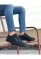 Ogroman Bağcıklı Nubuk Kömür Yüksek Taban Sneaker Günlük Tarz Erkek Ayakkabı  OGR-AY6760