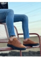 Ogroman Bağcıklı Taba Süet SiyahYüksek Taban Sneaker Günlük Tarz Erkek Ayakkabı  OGR-AY6760