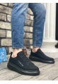 Ogroman Bantlı Kömür Yüksek Taban Sneaker Tarz Erkek Ayakkabı OGR-AY6790