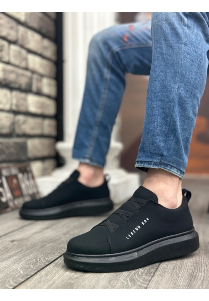 Ogroman Bantlı Kömür Yüksek Taban Sneaker Tarz Erkek Ayakkabı OGR-AY6790