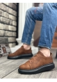 Ogroman Bantlı Taba Siyah Yüksek Taban Sneaker Tarz Erkek Ayakkabı OGR-AY6790