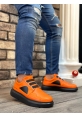 OGR0302 OGR Kalın Taban Bağcıksız Tarz Casual Turuncu Erkek Ayakkabı
