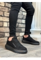 Ogroman Bantlı Süet Kömür Yüksek Taban Sneaker Günlük Tarz Erkek Ayakkabı OGR-AY6963