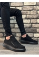 Ogroman Bantlı Süet Kömür Yüksek Taban Sneaker Günlük Tarz Erkek Ayakkabı OGR-AY6963