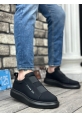 Ogroman Bantlı Kömür Yüksek Taban Sneaker Günlük Tarz Erkek Ayakkabı OGR-AY6963