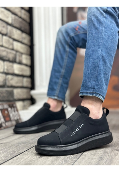 Ogroman Bantlı Kömür Yüksek Taban Sneaker Günlük Tarz Erkek Ayakkabı OGR-AY6963