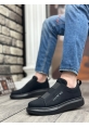 Ogroman Bantlı Kömür Yüksek Taban Sneaker Günlük Tarz Erkek Ayakkabı OGR-AY6963
