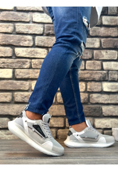 OGR0313 Balon Taban Rahat Casual Gri Erkek Ayakkabısı
