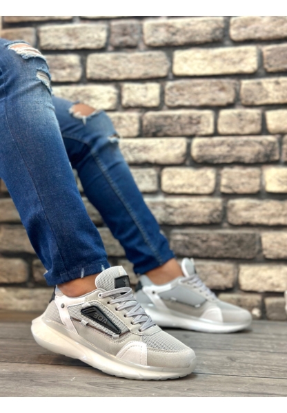 OGR0313 Balon Taban Rahat Casual Gri Erkek Ayakkabısı