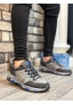 OGR0320 Kalın Termo Taban Gri Mavi Erkek Trekking Outdoor Ayakkabı