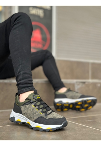 OGR0320 Kalın Termo Taban Yeşil Erkek Trekking Outdoor Ayakkabı