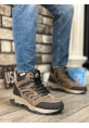 OGR0322 Kalın Termo Taban Vizon Siyah  Erkek Trekking Outdoor Yarım Bilek Bot