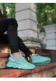 OGR0350 Yüksek Taban Tarz Sneakers Cırt Detaylı Mint Yeşili Erkek Spor Ayakkabısı