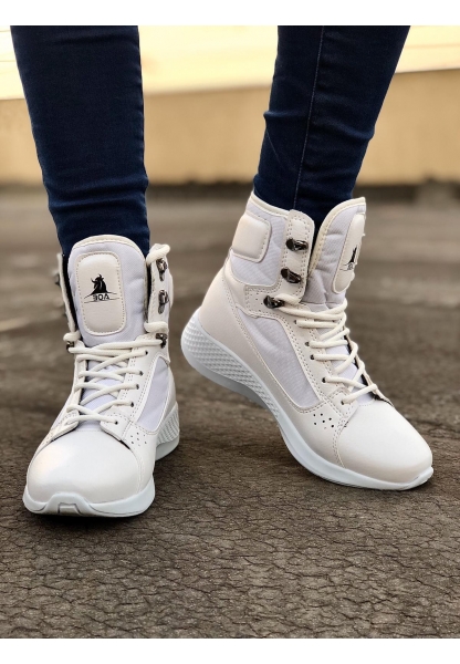 OGR0600 Bağcıklı Beyaz Boksör Unisex Spor Postal Bot