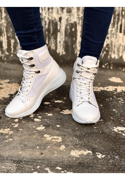 OGR0600 Bağcıklı Beyaz Boksör Unisex Spor Postal Bot