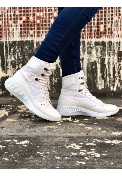 OGR0600 Bağcıklı Beyaz Boksör Unisex Spor Postal Bot