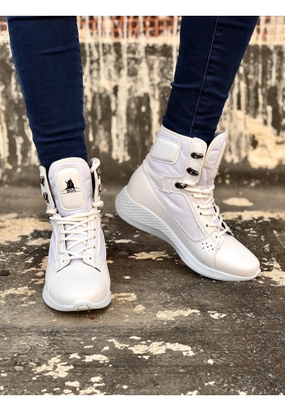 OGR0600 Bağcıklı Beyaz Boksör Unisex Spor Postal Bot
