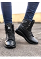 OGR0600 Bağcıklı Siyah Boksör Unisex Spor Postal Bot