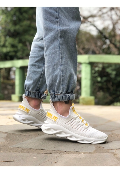 OGR0602 Phantom Yüksek Taban Tarz Sneakers Beyaz Erkek Spor Ayakkabısı