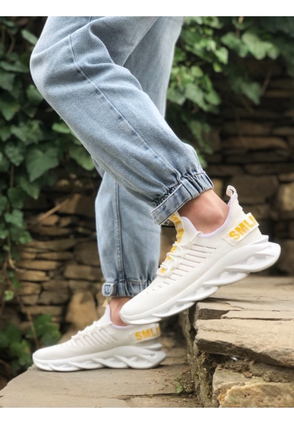 OGR0602 Phantom Yüksek Taban Tarz Sneakers Beyaz Erkek Spor Ayakkabısı
