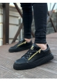 Ogroman Fermuarlı Kömür Yüksek Taban Sneaker Günlük Tarz Erkek Ayakkabı OGR-AYK964