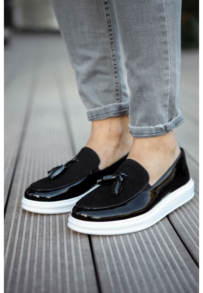 OGR002 RBT Loafer Verniciata Erkek Ayakkabı SIYAH