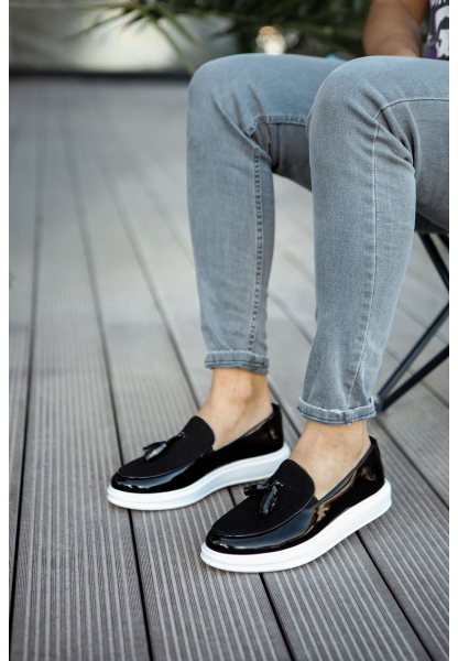 OGR002 RBT Loafer Verniciata Erkek Ayakkabı SIYAH