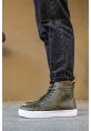 OGR029 CBT Vulcanized Lace Up Erkek Bot HAKI