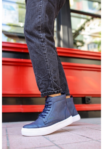 OGR029 CBT Vulcanized Lace Up Erkek Bot LACIVERT