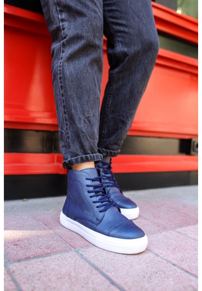 OGR029 CBT Vulcanized Lace Up Erkek Bot LACIVERT