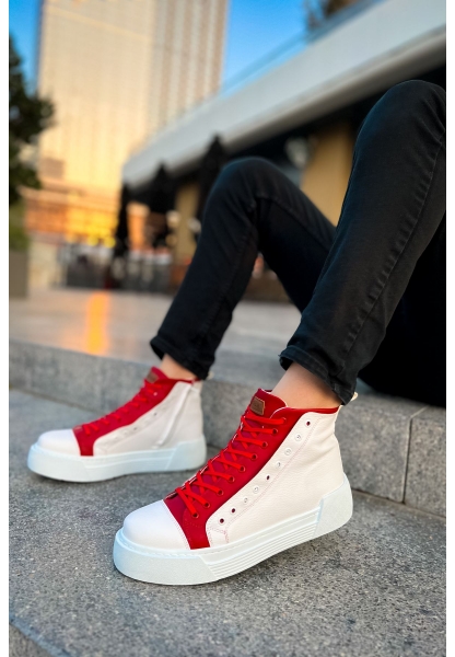 OGR167 GBT Blazer Erkek Bot BEYAZ / KIRMIZI
