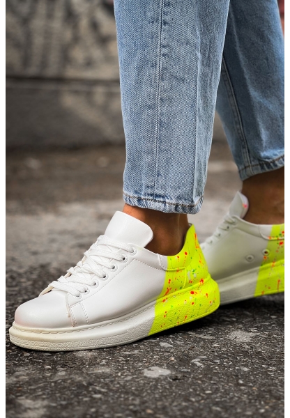OGR254 CBT Pittura Erkek Ayakkabı 502 NEON SARI TOPUK SPLUSH
